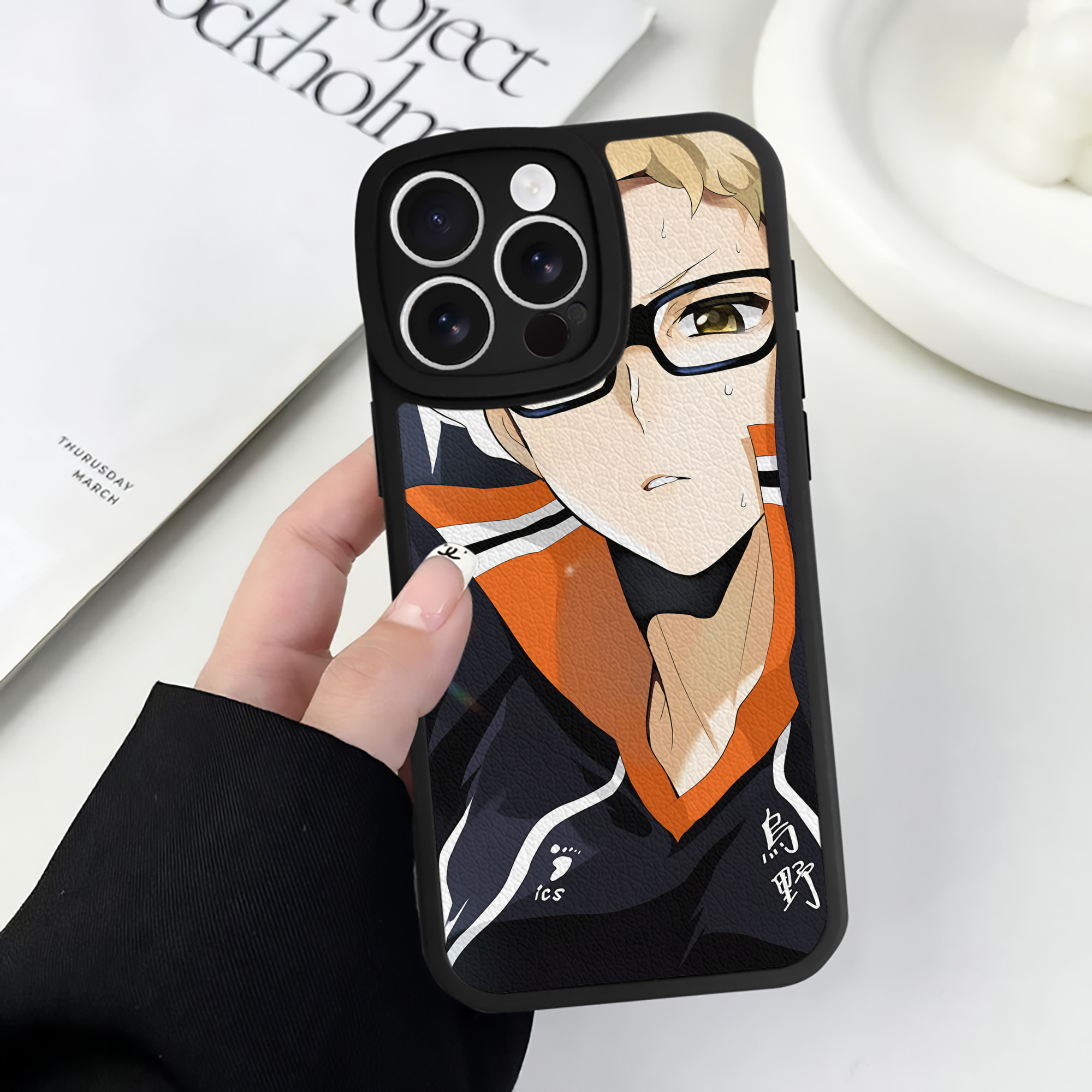 （画像用） ハイキュー!! Haikyu!! 【iPhone 16シリーズ対応】シリコンスマホケース（レザー調） 材質：シリコン